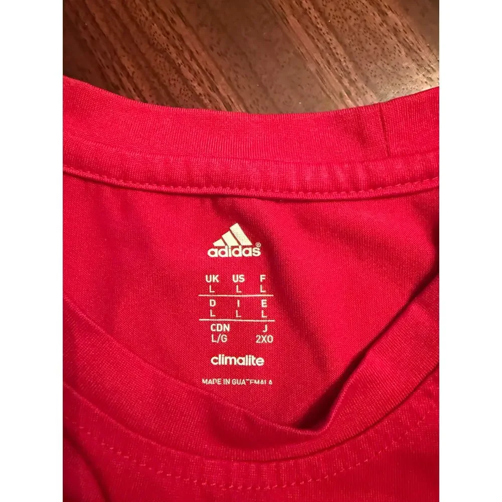 Adidas Climalite DC United Red Round Neck T-shirt Size L